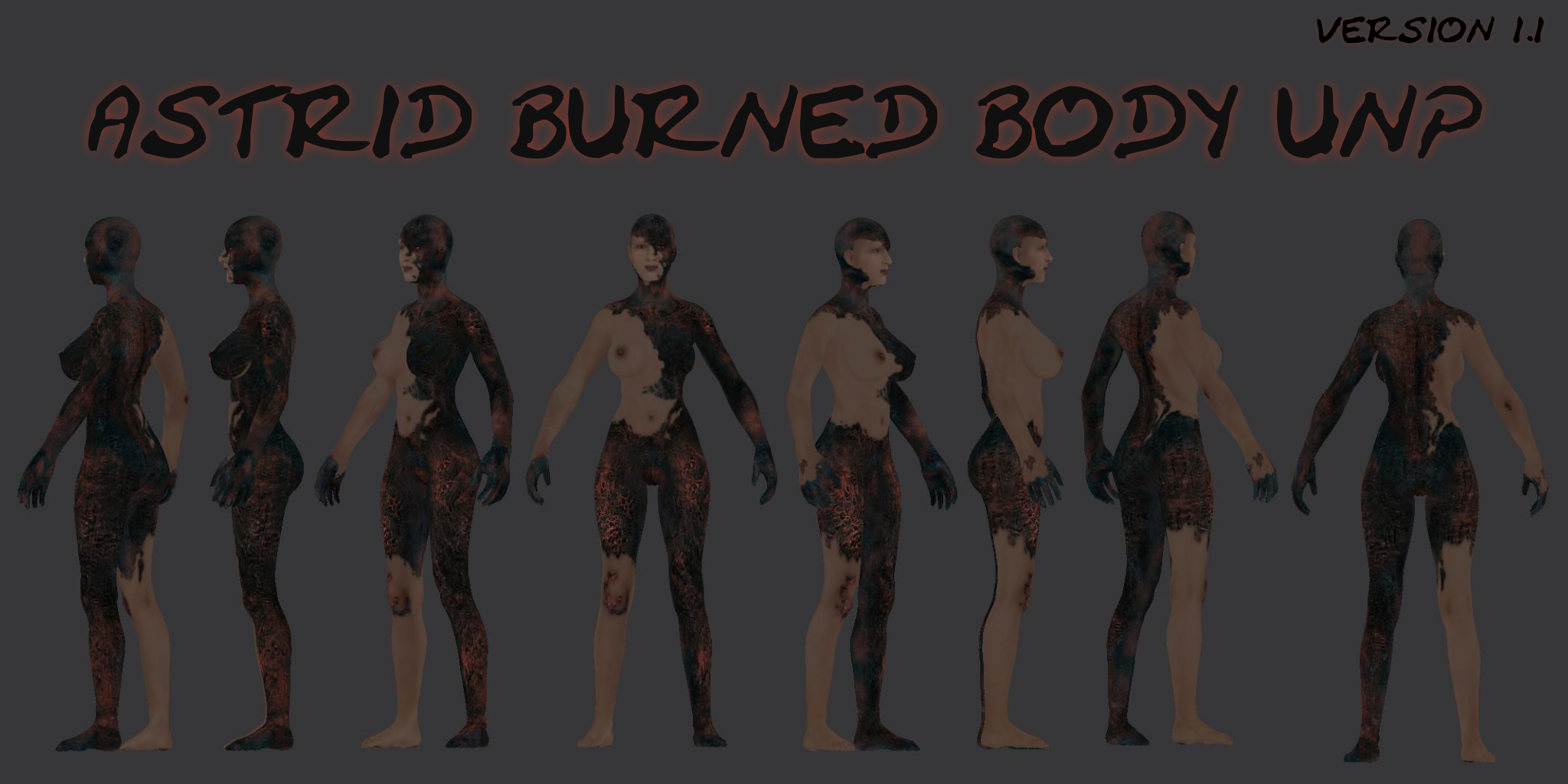 New Astrid burned body texture - UNP - Models & Textures - LoversLab