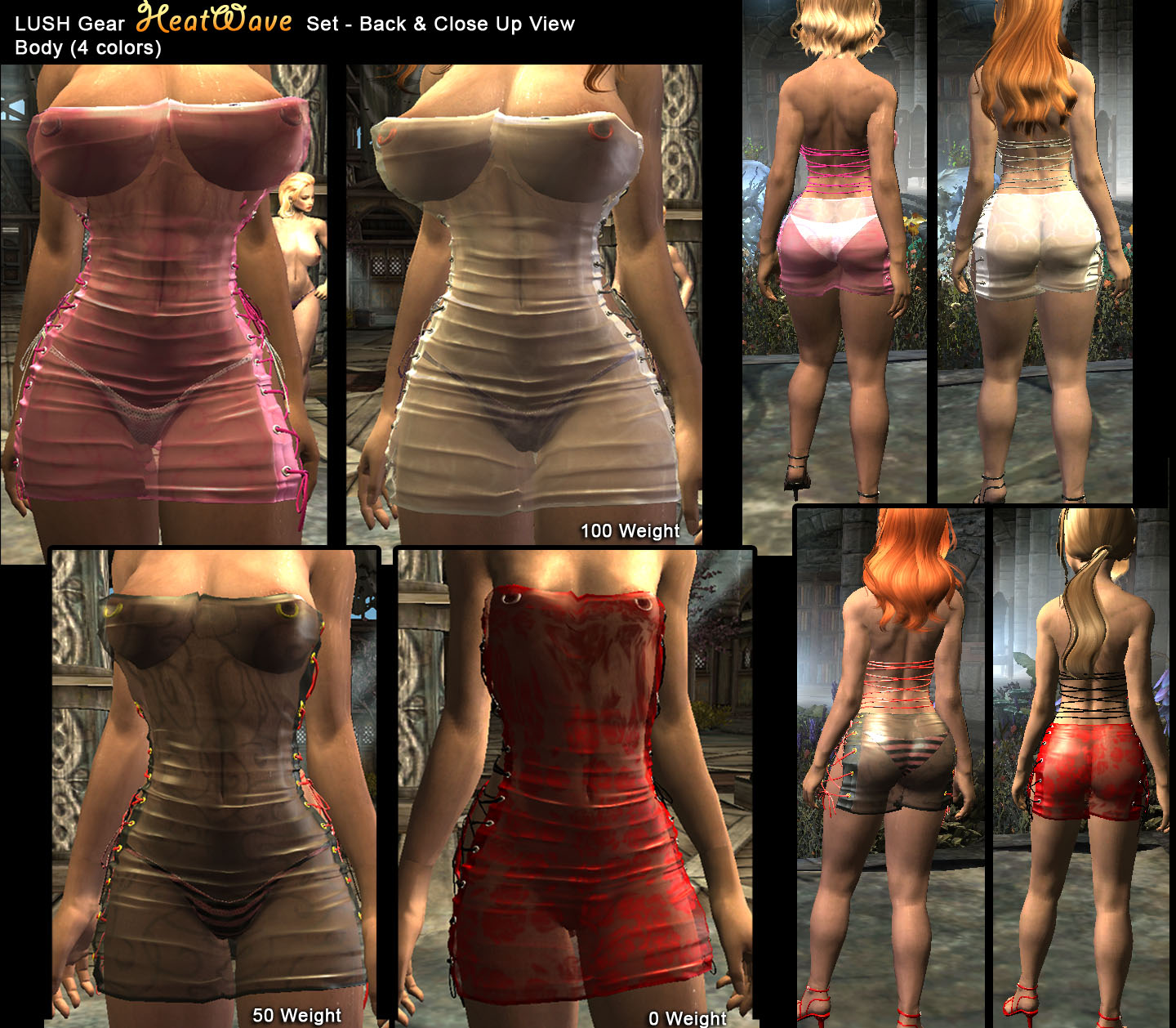 LUSH Gear Sultry Dress Pack (Bodyslide CBBE HDT) - Armor & Clothing -  LoversLab