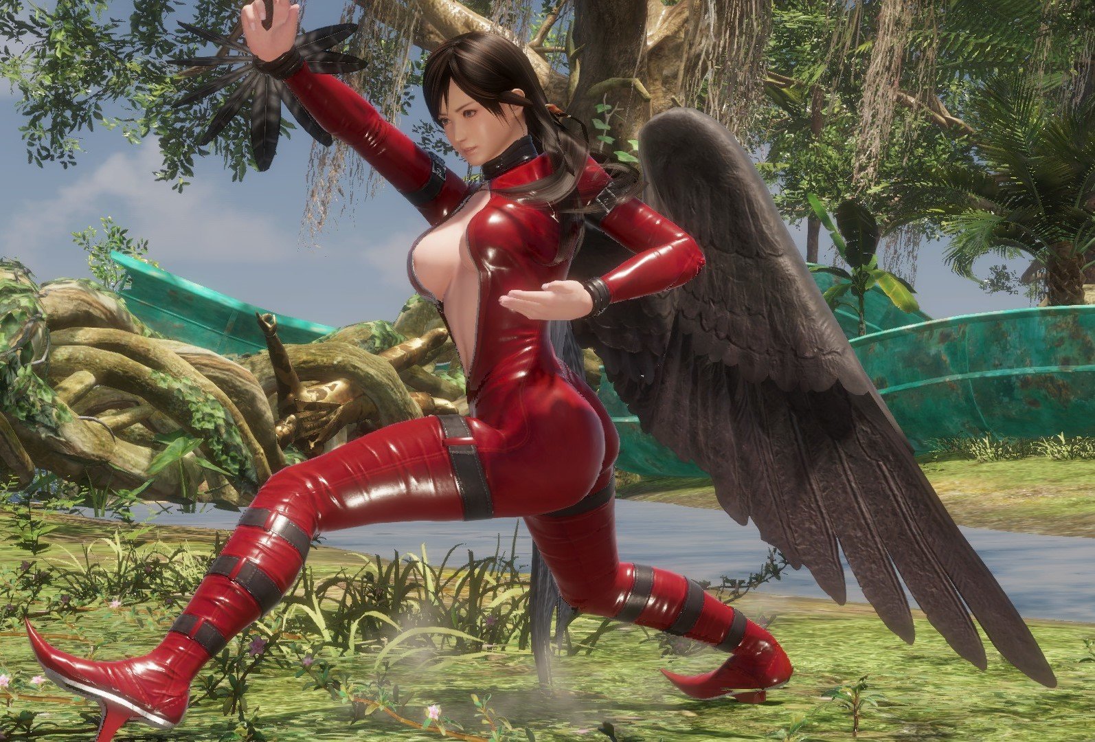 Kokoro wearing Nyotengu's costume 03