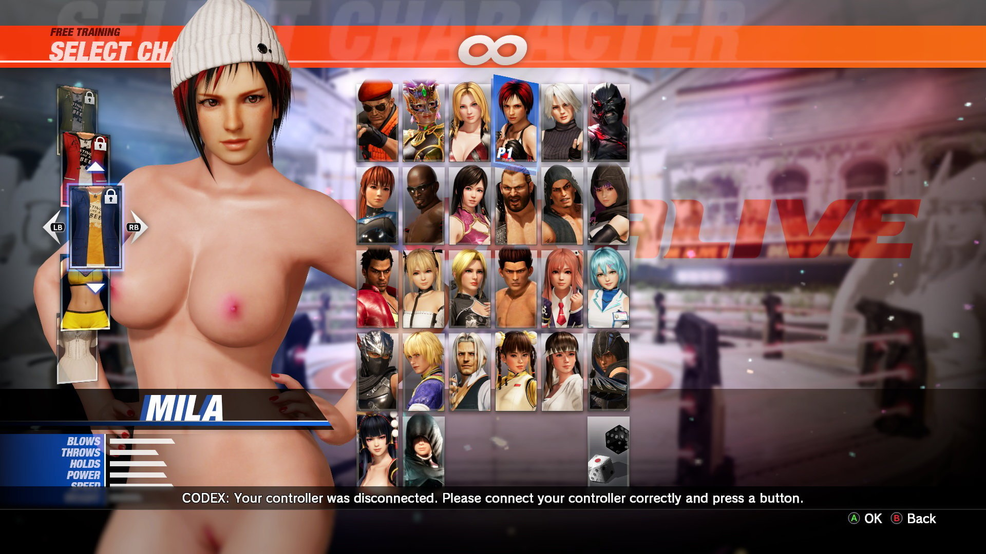 naked outfit for MIla DOA6