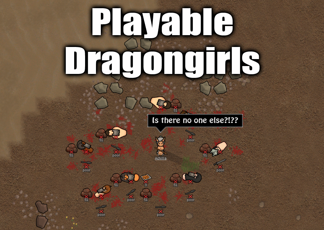 [WIP] Rimworld - Playable Dragongirls