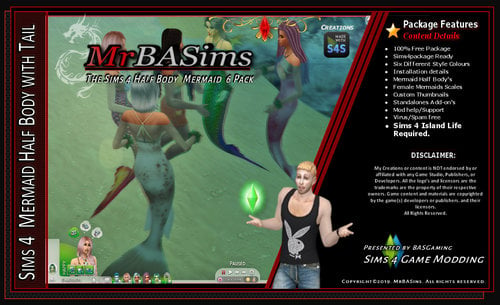 More information about "MrBASins Half Body Mermaid's 6 Pack."