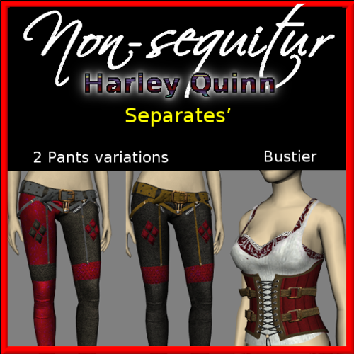 More information about "af Harley Quinn Separates A - Corset & Leather Pants"