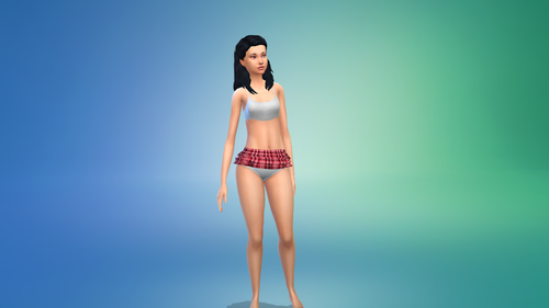 More information about "Maxis Schoolgirl Skirt Bunched Up"