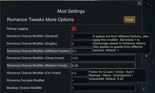 More information about "Romance Tweaks More Options"