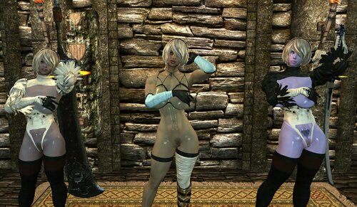 Nier Automata 2b Outfits By Team Tal Cbbe Le Armor And Clothing Loverslab 