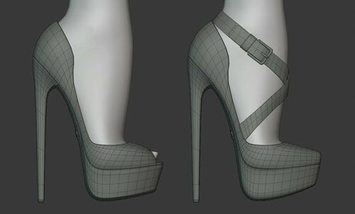 Impossible Heels ‘Sophia’, open and closed version - The Sims 3 - LoversLab