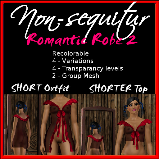 Romantic Robe 2 - Short & Shorter - AF/TF