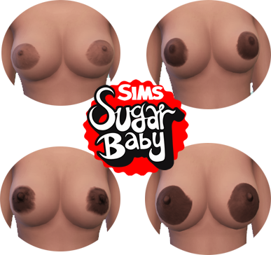 More information about "Sugar Baby Sims  Nude Details NIPPLES EBONY pack 01"