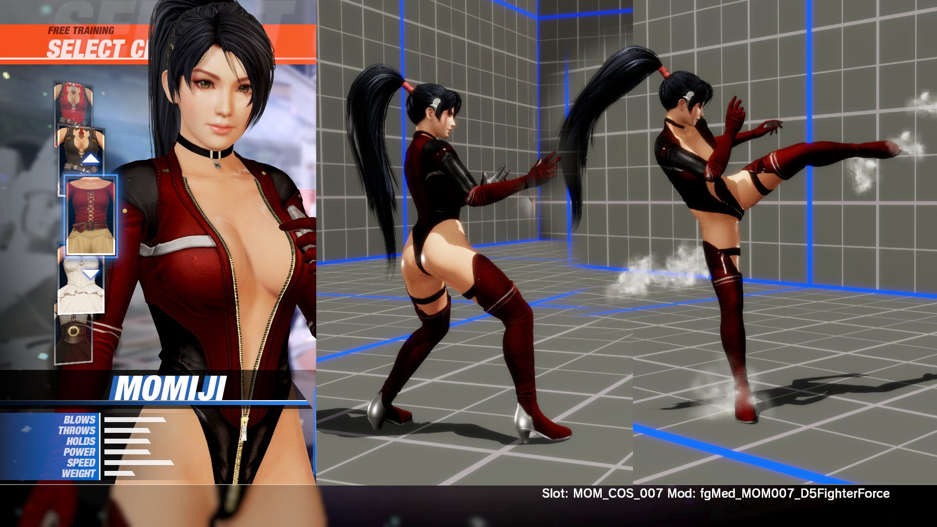 Momiji simplified Fighter Force Suit from DOA5