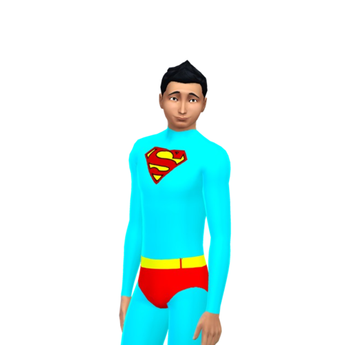 More information about "Superman and Superboy costumes tights for sims 4"