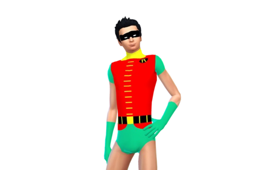 More information about "Robin form 1960 inspired costume tights for sims 4"