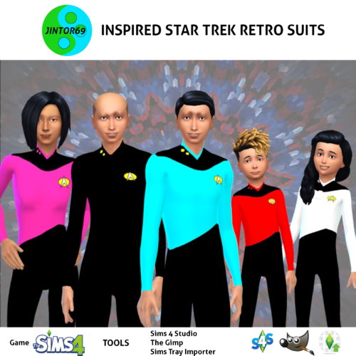 More information about "Star Trek (retro) inspired costume tights for sims 4"