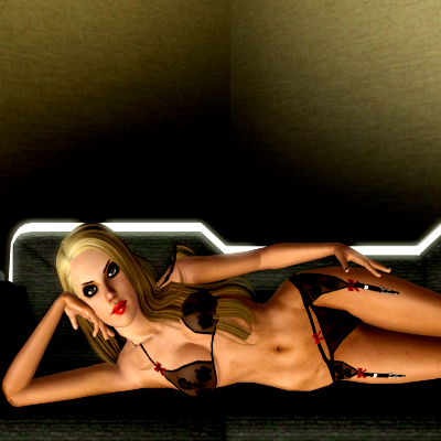 Three piece lingerie set for young adult/adult female Sims
