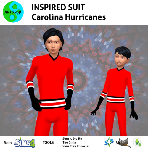 More information about "Inspired Carolina Hurricanes costume tights for sims 4"
