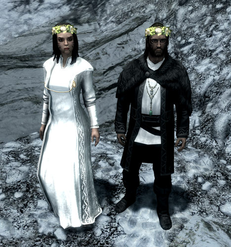 More information about "White Wedding Dress, Black Wedding Suit"