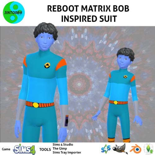More information about "Reboot Bob Matrix Inspired costume tights for sims 4"