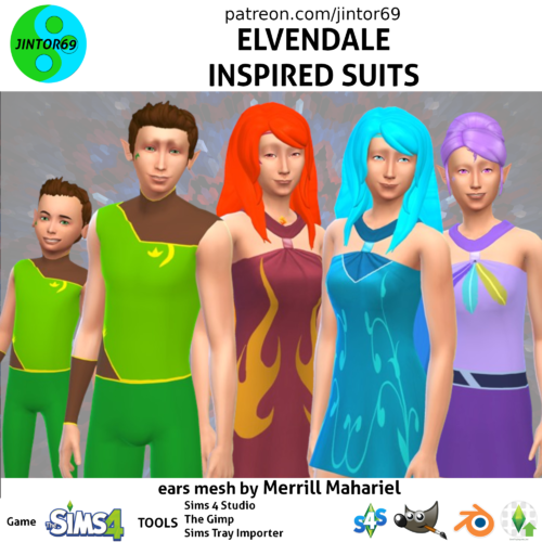 More information about "Elvendale Inspired costumes tights for sims 4 with pointy ears"