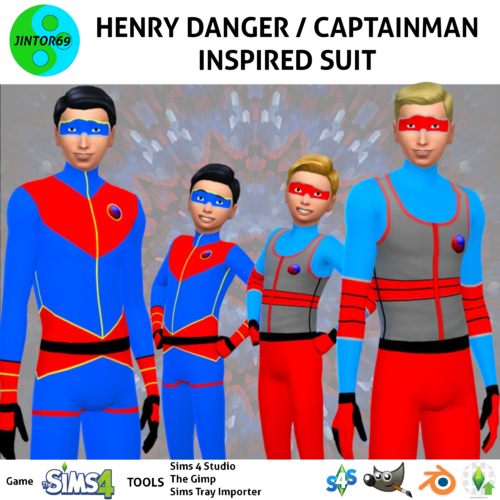 More information about "Henry Danger Captainman Inspired costume tights for sims 4"
