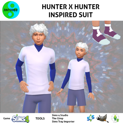 More information about "Killua Zoldyck of Hunter x Hunter Inspired costume tights for sims 4"