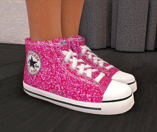 More information about "Texture for [F_Casual002_Shoes] - Pink Glitter Converse H5"
