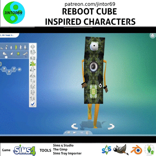 More information about "Reboot cube inspired characters for sims 4"