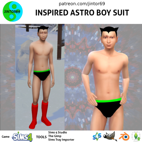 More information about "Inspired AstroBoy costume tights for sims 4"