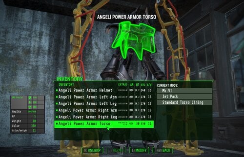 Angeli's Power Armor - Upgraded to X-01 Specs