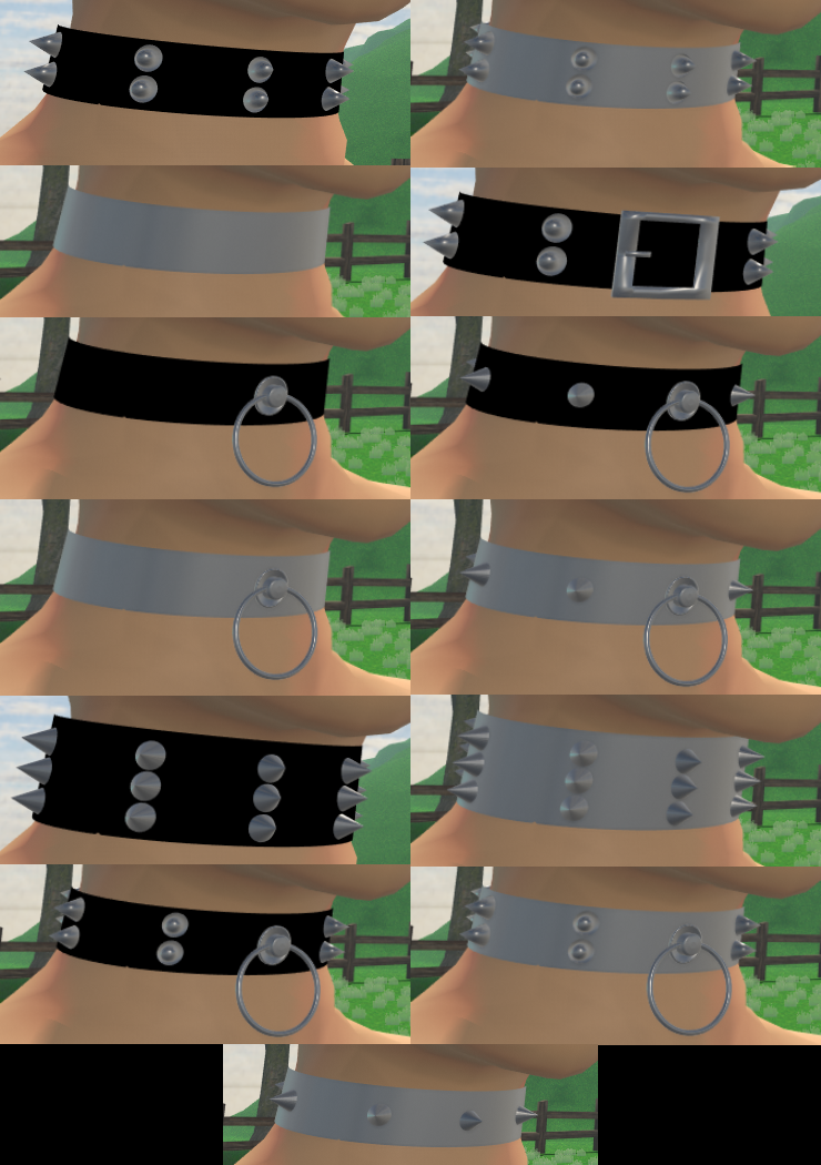 [HRT] Collar Necklaces V3 - Spikes, Metal, & more Spikes