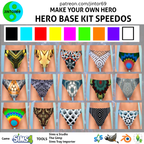 More information about "Speedos pack 1 for Sims4 and for Jintor69's HeroBaseKit"