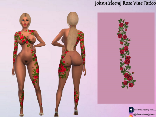 More information about "johnnieleemj Rose Vine Tattoo"