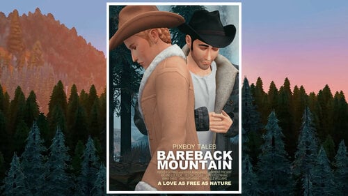 "Bareback Mountain"  Poster by Pixboy Tales. 
