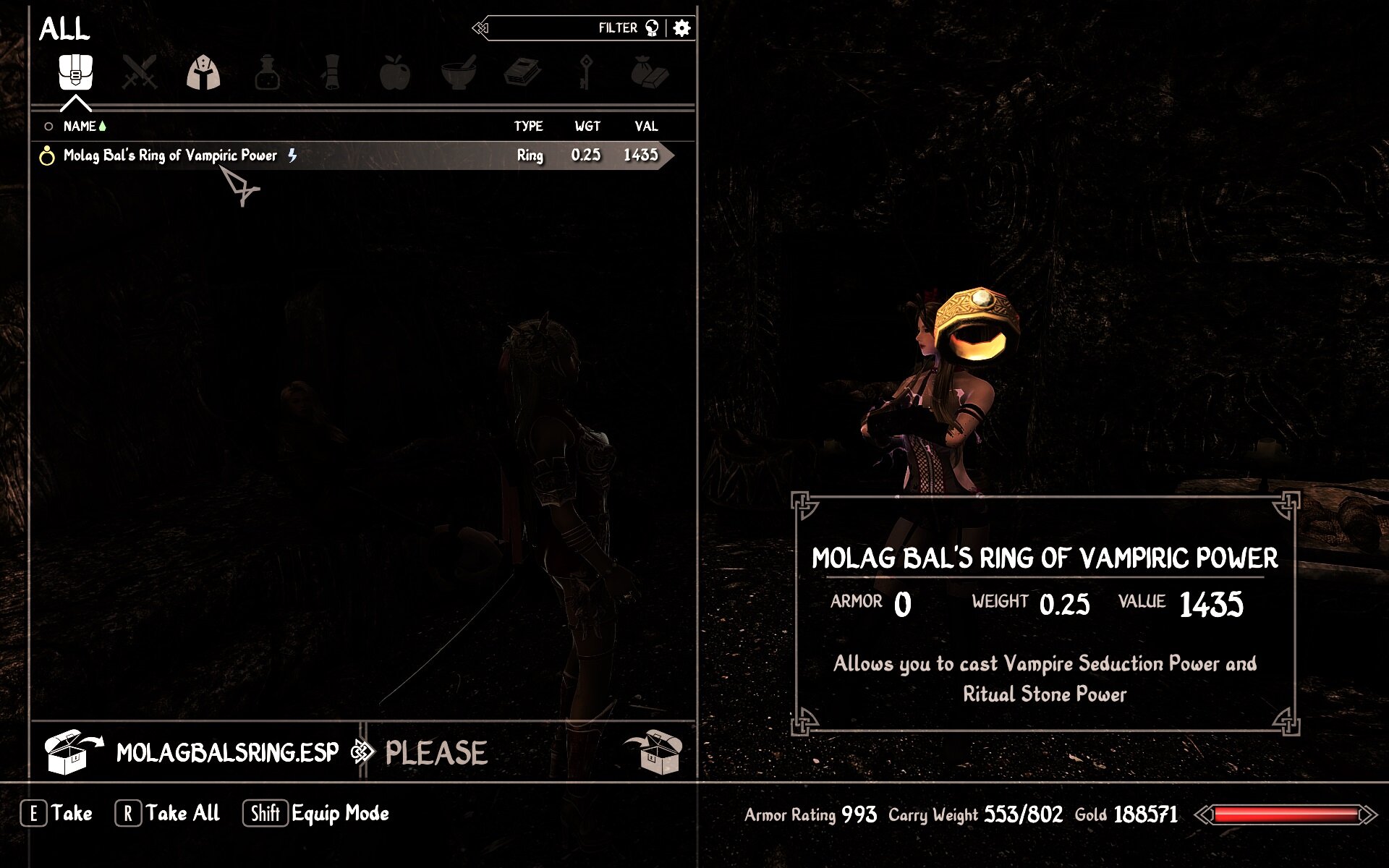 Molag Bal's Gift and Amulet