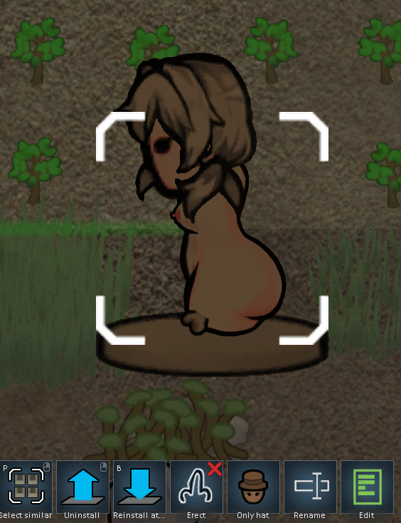 Statue of Colonist Hediff Graphics Extension (formerly known as Rimnude Patch)