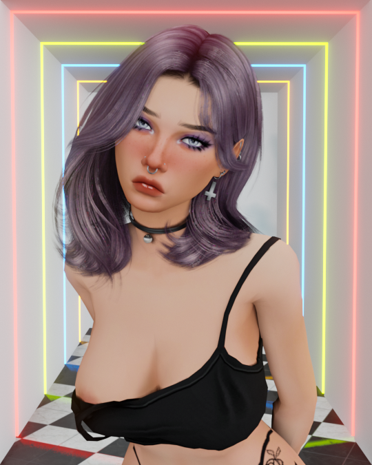 Zoey Miller - Big Titty Egirl Goth Model [Sims 4]