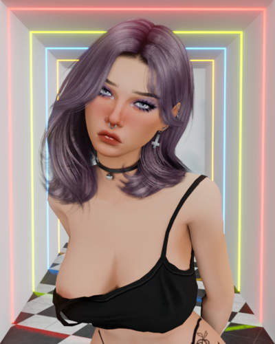 More information about "Zoey Miller - Big Titty Egirl Goth Model [Sims 4]"