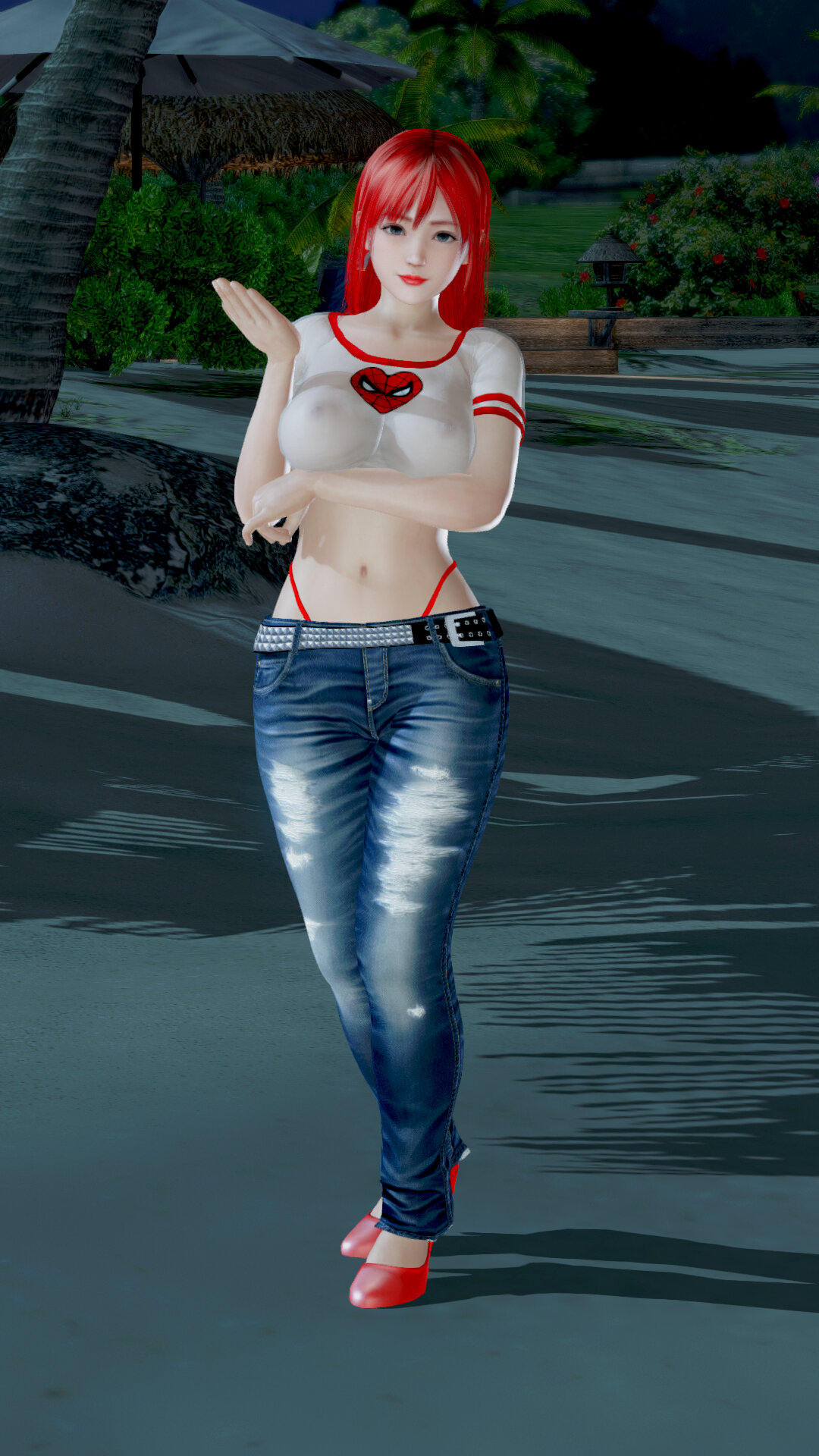 (CC) All Girls - Jeans, Crop Top, and Lingerie Mod.