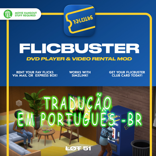 More information about "The Sims 4 - Tradução Em Português - BR FlicBuster  DVD Player & Video Rentel MOD v1.0.2 (March 6, 2022)"