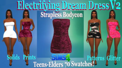 More information about "The Electrifying Dream Dress V2 Strapless Bodycon"