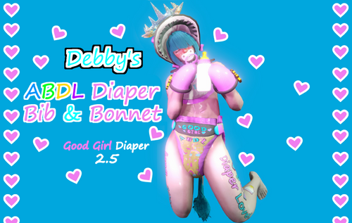 More information about "Debby's ABDL Diaper Bib & Bonnet"