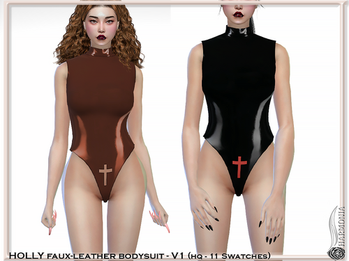 More information about "HOLLY Faux-Leather Bodysuit"