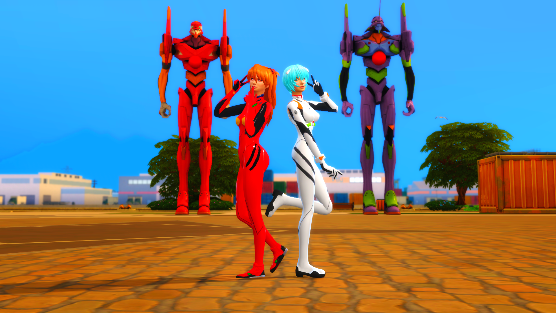 Rei Ayanami and Asuka Langley - Evangelion