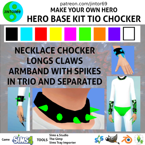 More information about "Hero Base Kit Trio Chockers with Long claws"