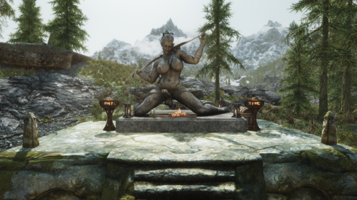 Statue "Elven huntress" 2 (futa)