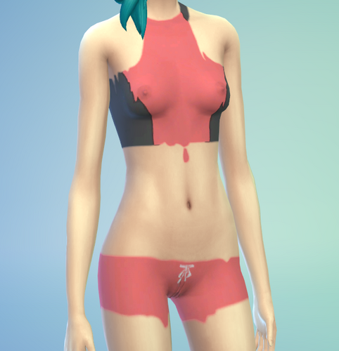 More information about "Two-piece Swimsuit - With Artifacts - [PAINT CLOTHES COLLECTION] by lava_laguna"