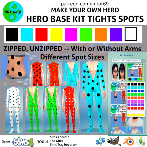 More information about "Hero Base Kit Tights Spots (ladybug inspired) spots"