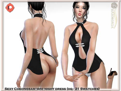 More information about "​🖤​ CHEONGSAM MINI NIGHT DRESS"