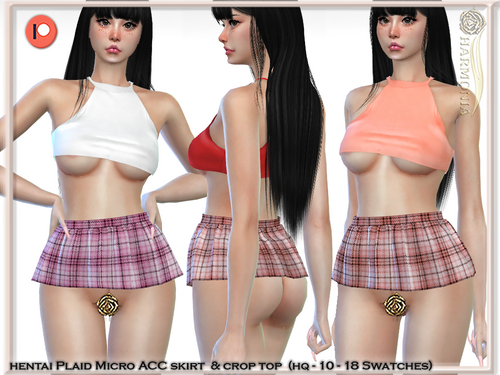More information about "​🍑​HENTAI PLAID ACC SKIRT & HALTER CROP TOP ​​ 🍒"