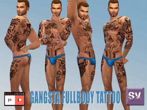 More information about "SV Full Body Gangsta Tattoo"