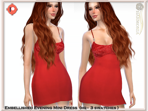 More information about "Bella Embellished Evening Mini Dress"